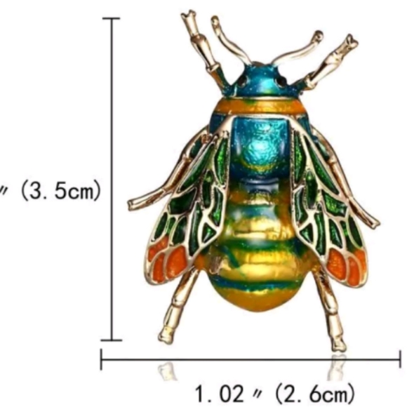 1 LEFT Adorable BROOCH /hair pin HONEYBEE ,scarf - Picture 7 of 7